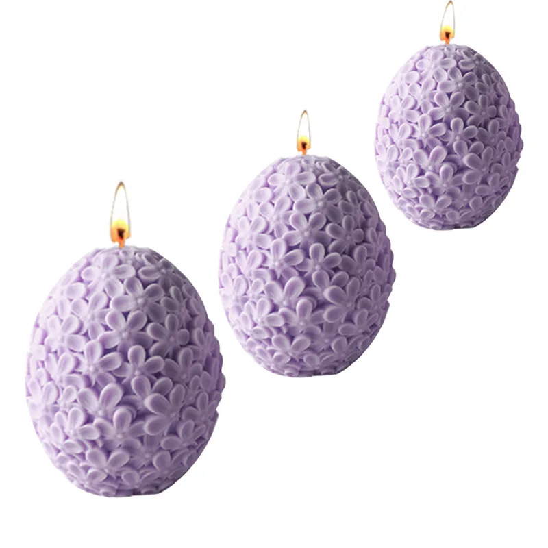 

Large Egg Shaped Flower Ball Candle Silicone Mold Silicon Molds Diy Candles Making Supplies Wholesale Handmade Molud for Resin