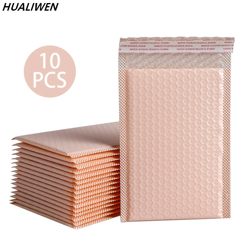 10Pcs Pink Poly Bubble Mailers Padded Envelopes Bulk Bubble Lined Wrap