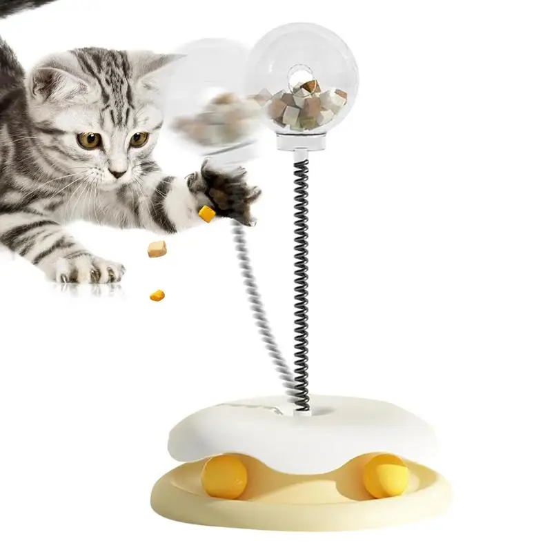 

Interactive Cat Toys Transparent Cat Treat Dispenser Toy Stable Cat Feeder Toy Detachable 360 Degrees Shaking Leakage Food Ball