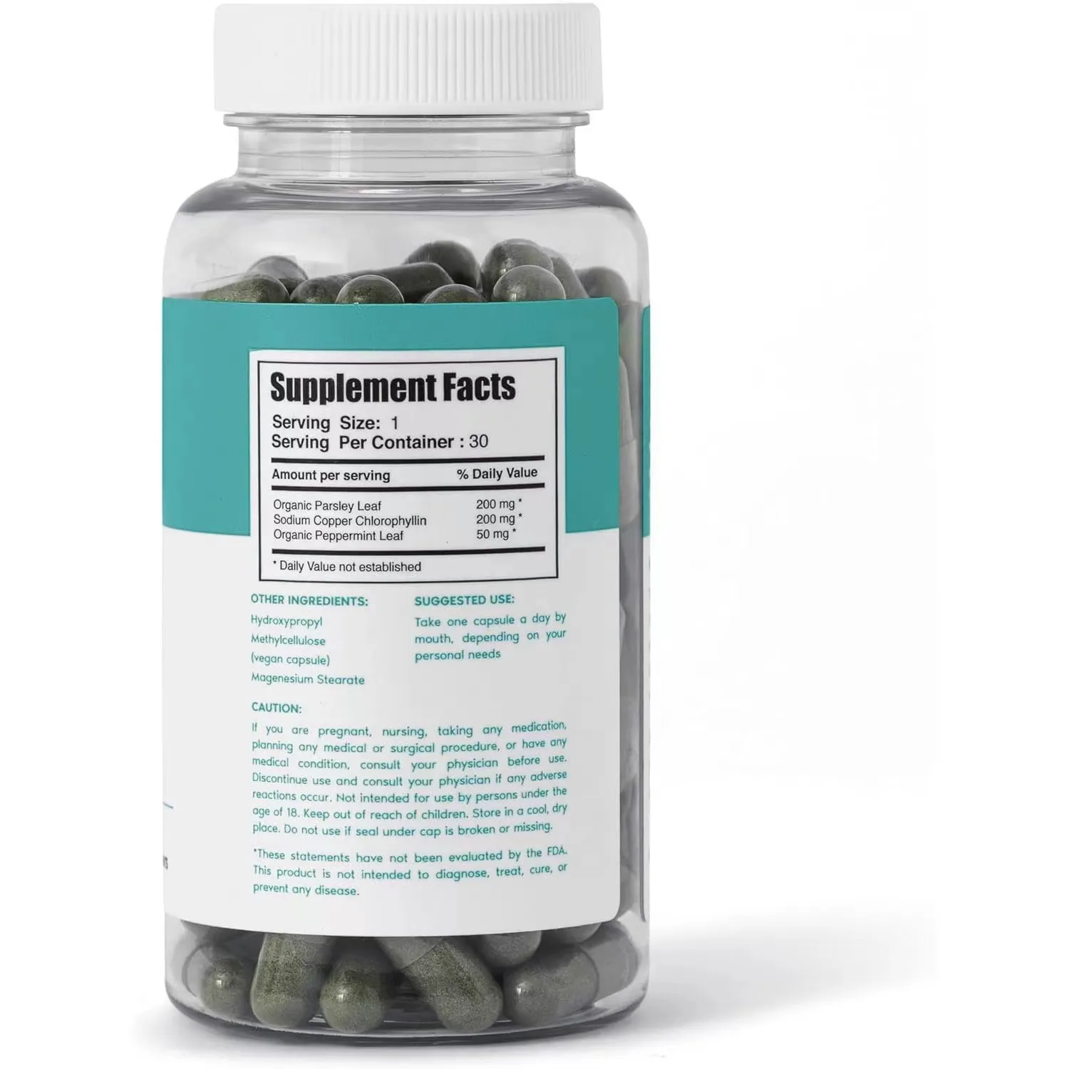 30-180 Pills Chlorophyll Body Odor Capsules for Body Gut & Skin Care