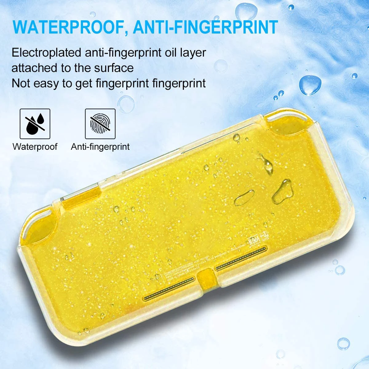 Glitter TPU Protective Cover for Handheld Game Console - Clear Shiny Protector Case