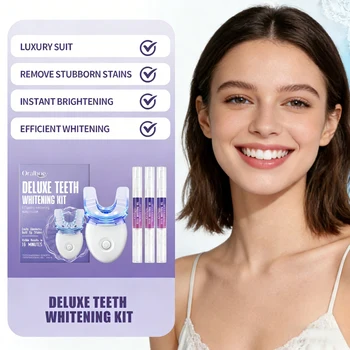 Kit Sbiancante per Denti High-Tech con Dispositivo LED, Risultati Rapidi in 16 Minuti, Rimozione di Tartaro e Macchie, Kit per Cura Dentale Domestica