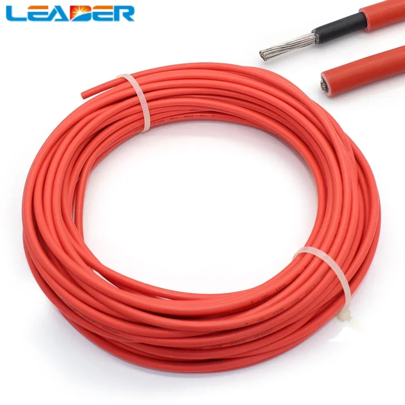 

LEADER 100m/roll 2.5mm Sq (14 AWG) Photovoltaic High Quality Cable for PV Panels Connection/ PV Cable with UV Approval Solar