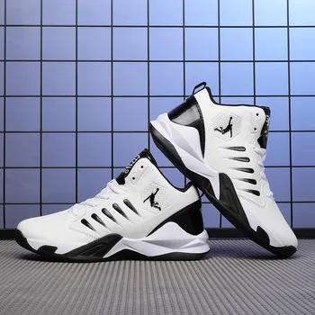 ZERJER New Arrival Men's Basketball Shoes, Black Red/Gold/White/Black & White Color Options, Anti-slip Cushion Athletic Footwear 1