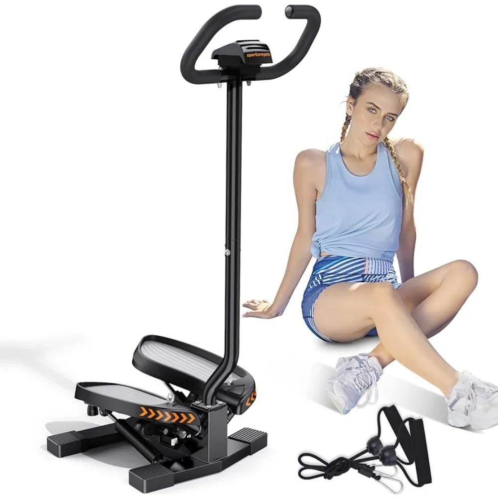 

Stair Stepper for Exercises-Twist Stepper with Resistance Bands and 330lbs Weight Capacity,Fitness Equipment