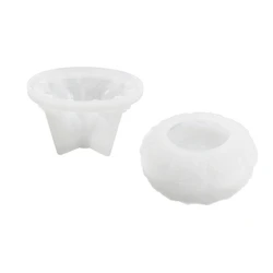 Holders Silicone Molds Resin Lotus-Flower Candlestick Epoxy Casting Molds for DIY Crafts Trinket-Container Mold