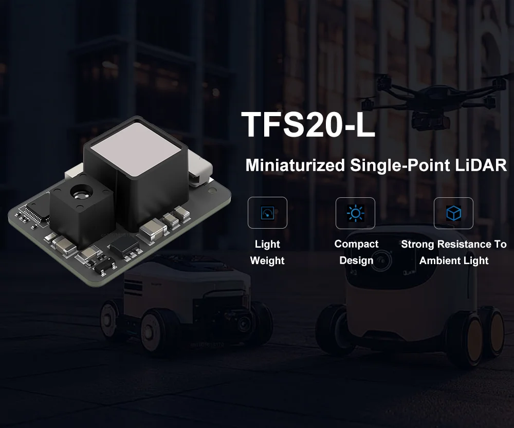 Benewake TFS20-L Miniaturized Single-Point LiDAR Module 20M Detection Range UART