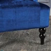 High-Back Velvet Club Chair Upholstered Wingback Chair Navy Blue 6