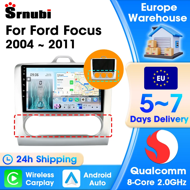Carplay Android Auto Autoradio für Ford Focus 2 3 Mk2/Mk3 2004-2011 Auto Multimedia Player Intelligente System Autoradio Stereo