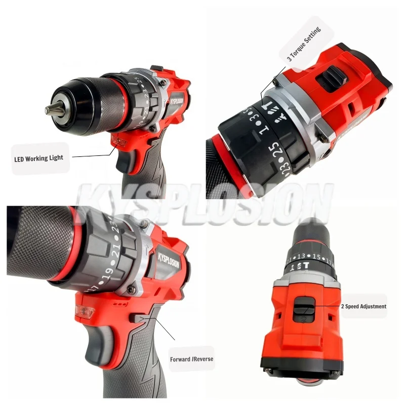 For Milwaukee m12 Brushless 13MM Electric Drill Tapping Cordless Impact Drill Me