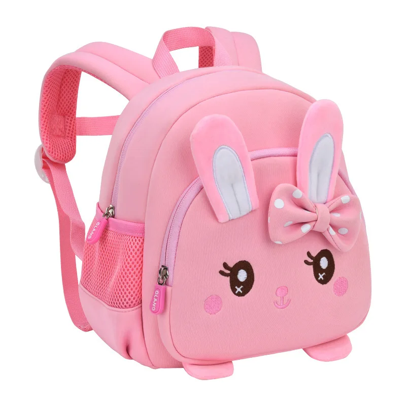 

Kindergarten Schoolbag Three Colors Backpack Cute Bucktooth Rabbit Student Bag Children's Wear-resistant and Durable Kid‘s Bags