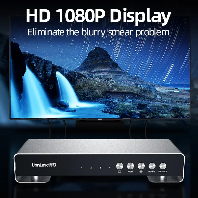 Unnlink 4x1 HDMI Multiviewer 1080P Quad Screen w czasie rzeczywistym Multi widz rozdzielacz HDMI jednolity przełącznik z IR Remoter