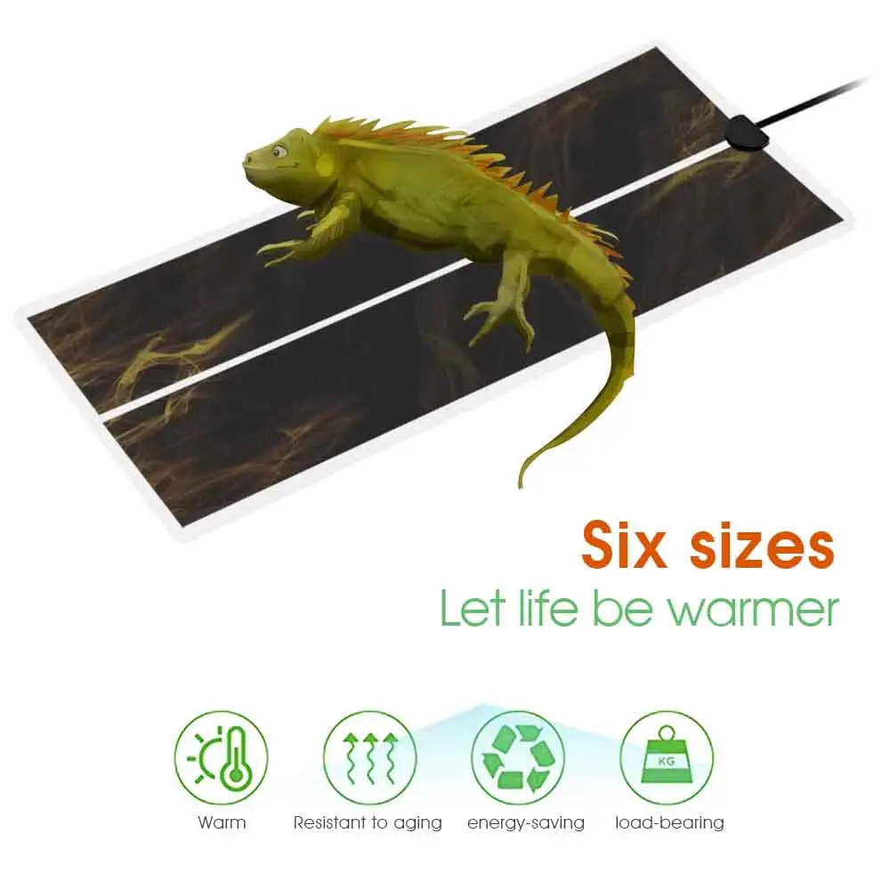 35W-5W Plants Seedling Heating Pad Waterproof Warmer Heat Mat Temperature Adjustment Under Tank Pad for Tortoise Snakes Lizard