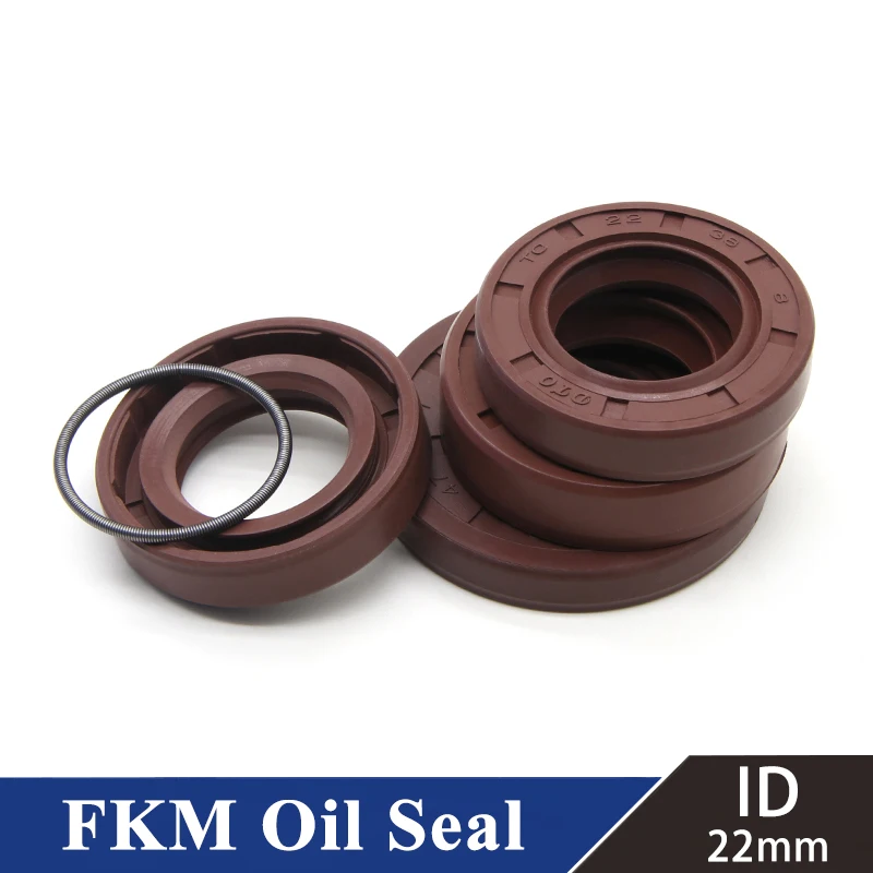 FKM 오일 씰 TC-22 * 32mm, 35mm, 38mm, 40mm, 42mm, 45mm, 47mm, 48mm, 50/52x5mm, 7mm, 8mm, 10mm, 2 개 ID 립 오일 씰