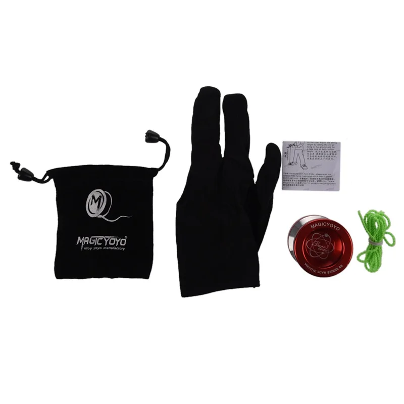 Free Bag +Free Glove P7H7 Magic Yo-Yo N8 Super Professional YoYo Red String 