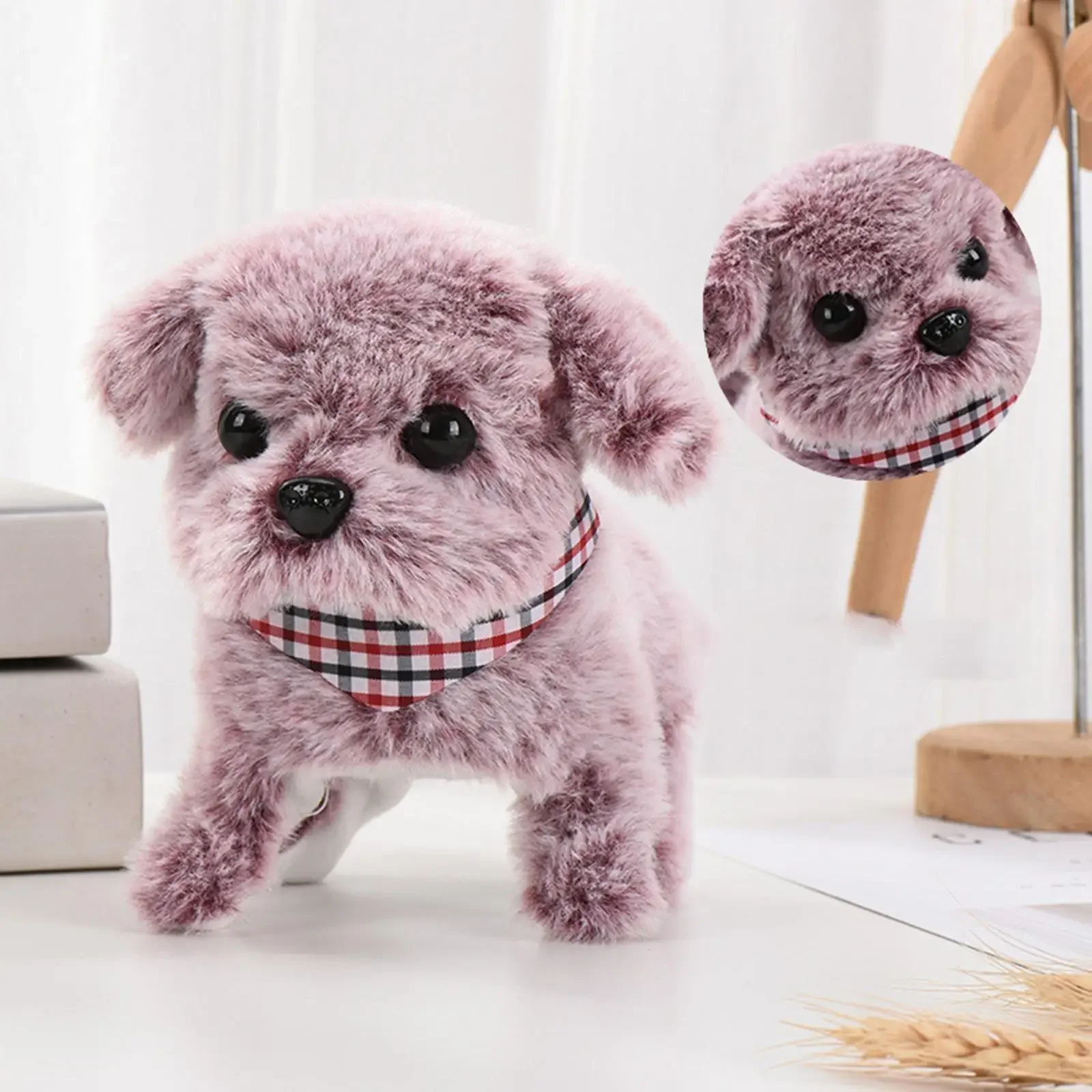 Walking Barking Cute Puppy Pet Dog Toy with Battery Control Halloween Birthday Gift for Boys Girls Kawaii Electronic Plush Toys 3