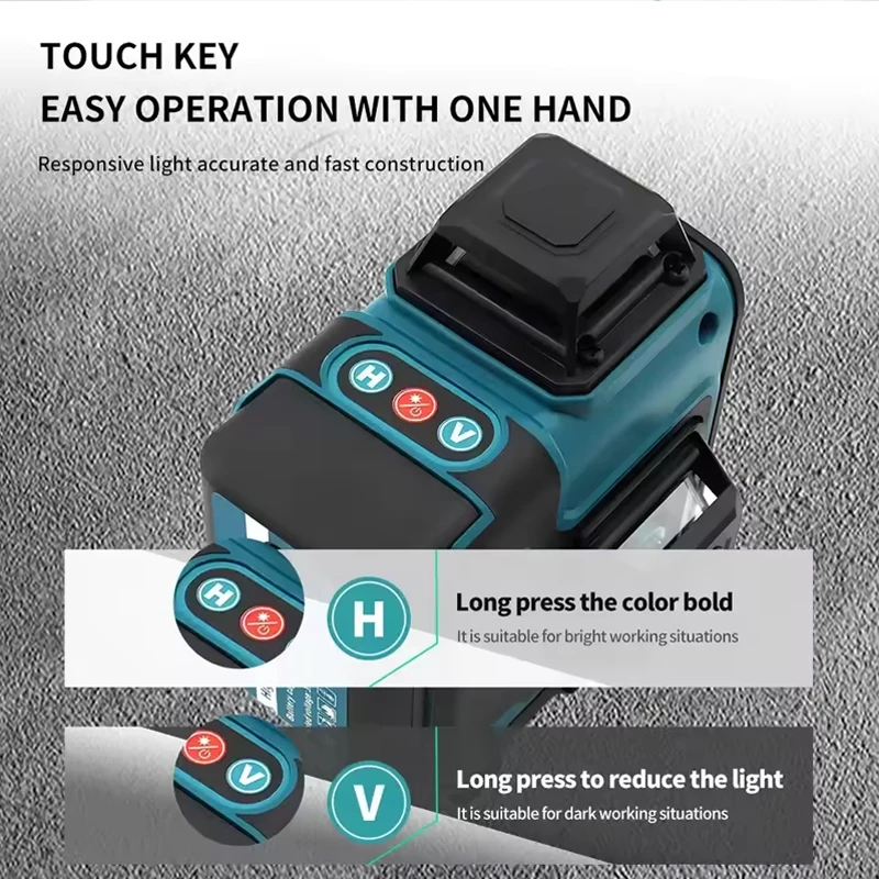 Fit Makita High-Precision Green Light Laser Level 16-Line 360 Horizontal Vertica