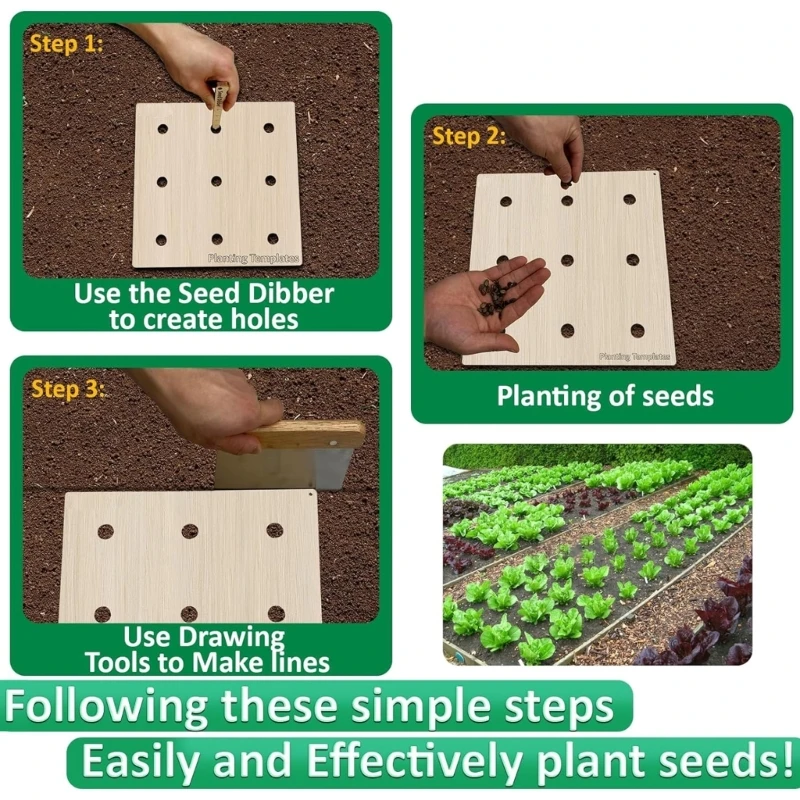 3Pcs Planting Square Foot Gardening Tool Seed Planting Templates Garden Seed Spacers Tool