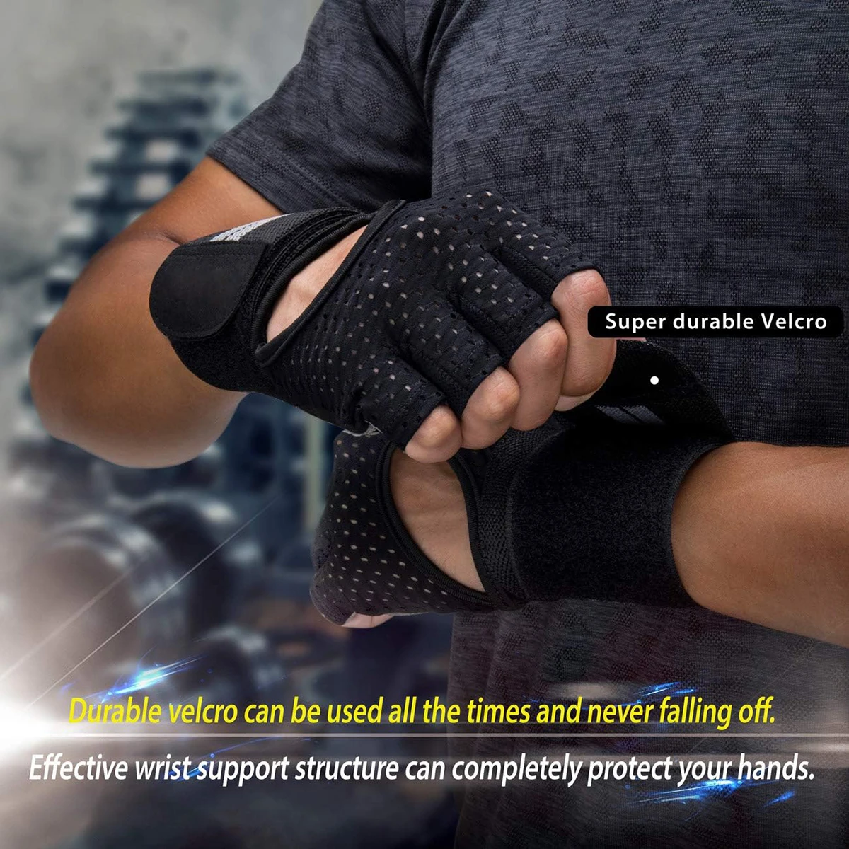 Weight Lifting Gloves Men And Women Workout Gloves With Wrist Wraps Support For Gym Training Full Palm Protection For Fitness weightlifting gloves