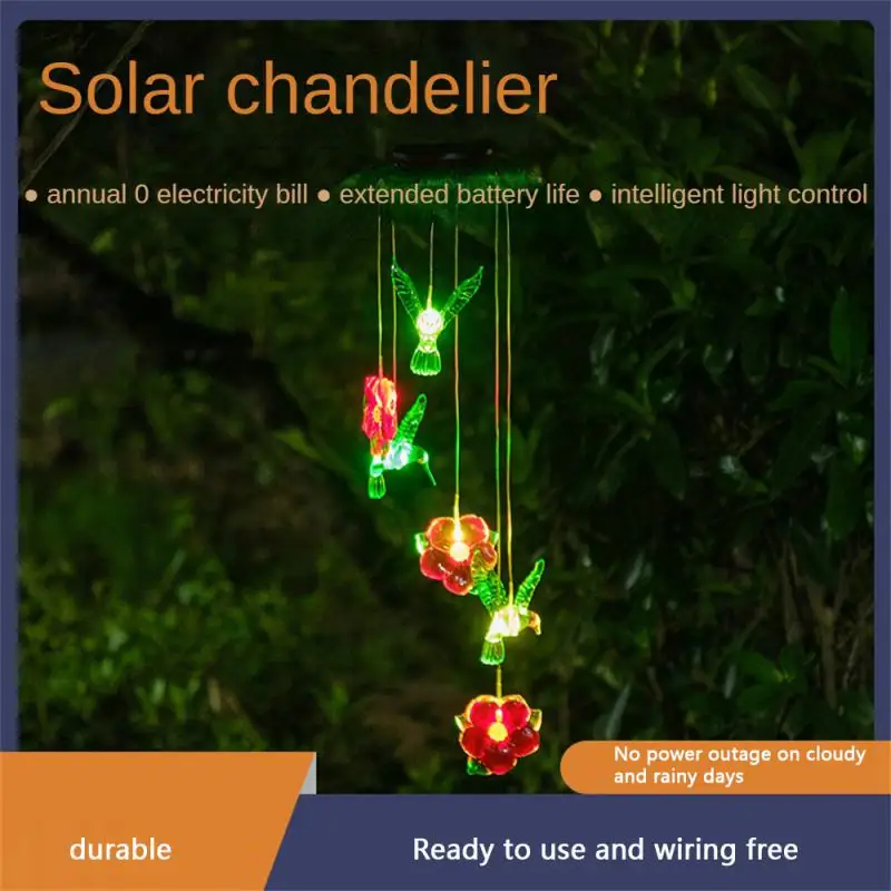 

Декоративная ветряная лампа, лампа, ветряная лампа, перезаряжаемая лампа, 6 светодиодов, освещение для сада, фотолампа, цветок, колибри