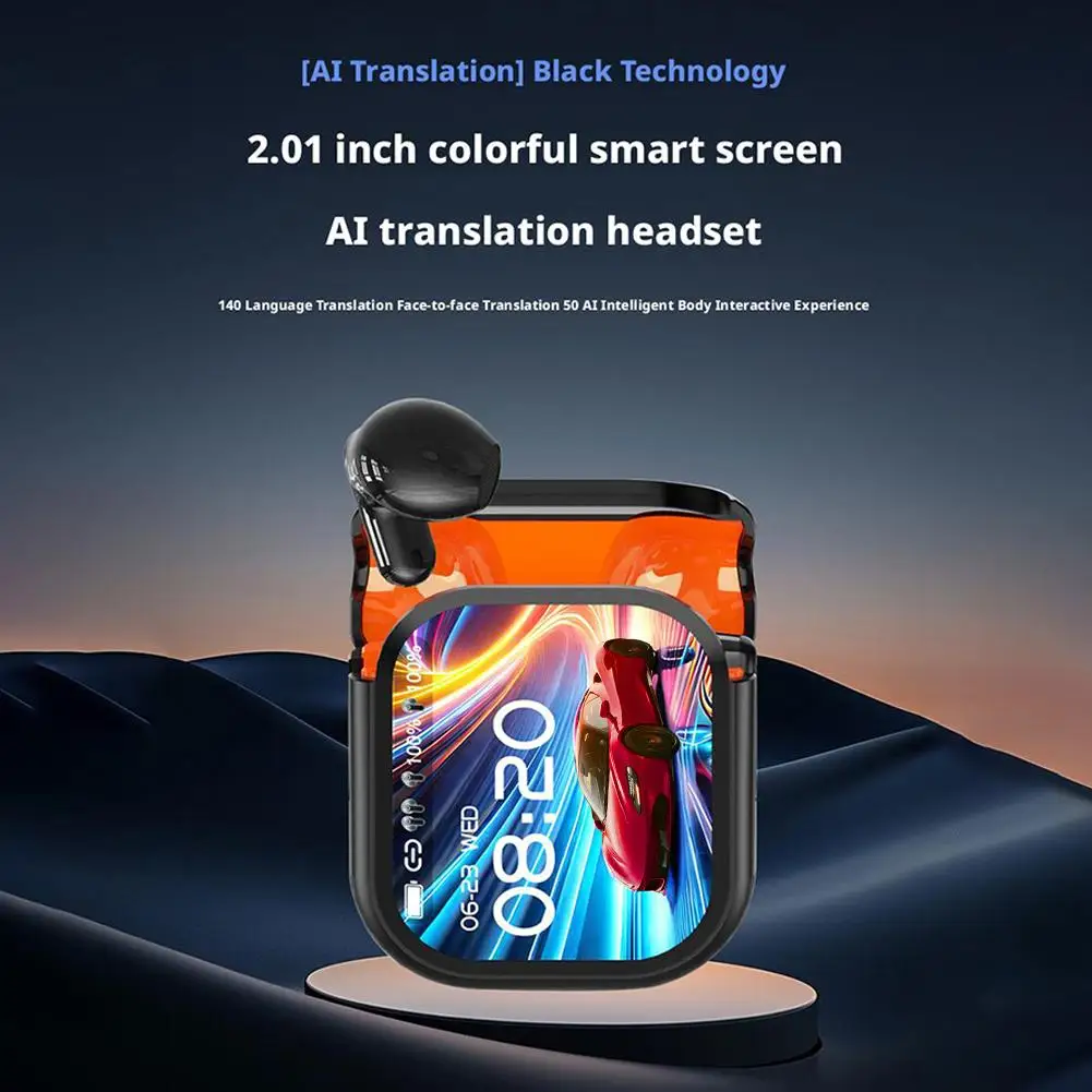 Enhanced Wireless Earbuds with Smart Display and AI Noise Cancelling Features