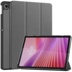 Stylish Painted Foldable Smart Leather Tablet Cover - 10.1 inch for Lenovo Tab 10.1 2025 (Grey)