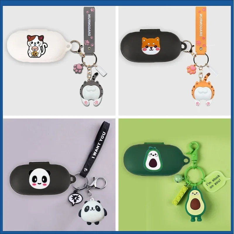 Funda Per Sony Wf-C500 / Wf-C700N Custodia Cartoon Cute Cat / Dog / Avocado Ciondolo Auricolari Cover In Silicone Per Sony C500 Cover