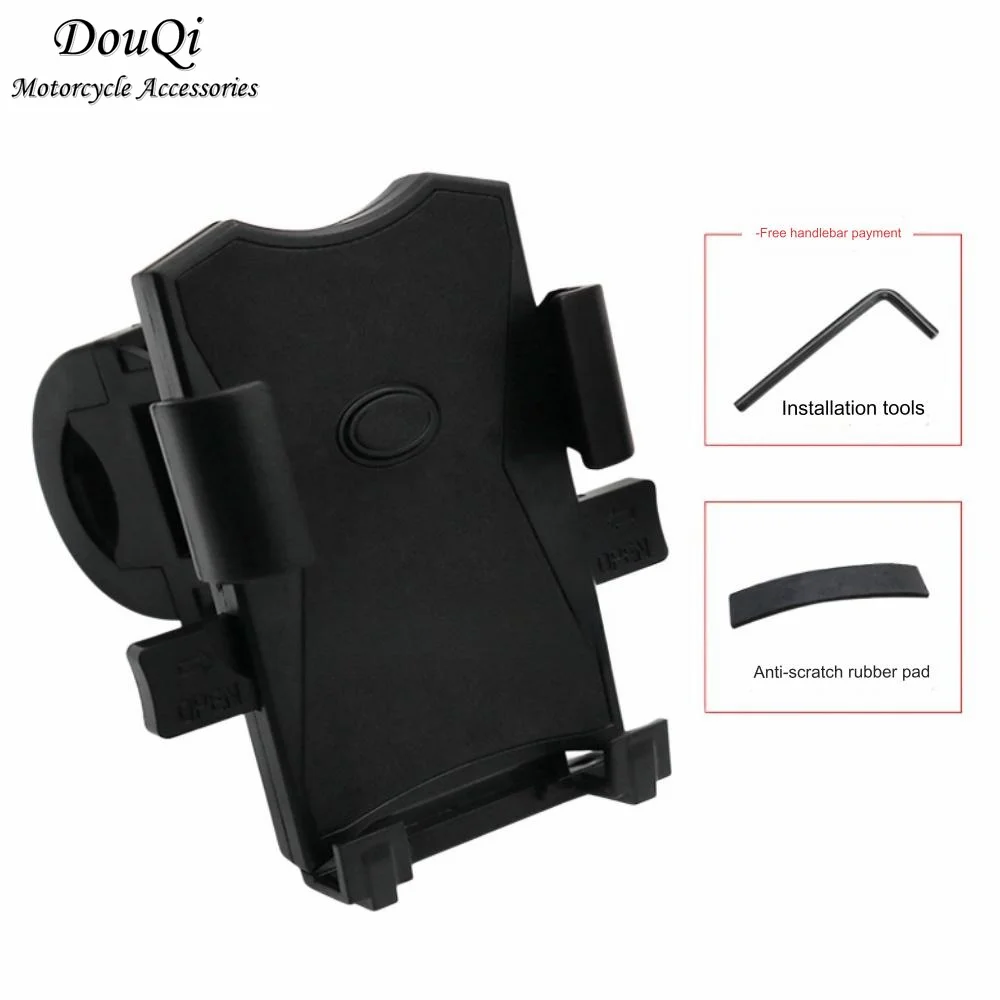 

Motorcycle Mobile Phone Holder 360 ° Rotary 5.2-7 Inch Screen Handlebar Mirror Base Bicycle Scooter Racing Riding Accessories