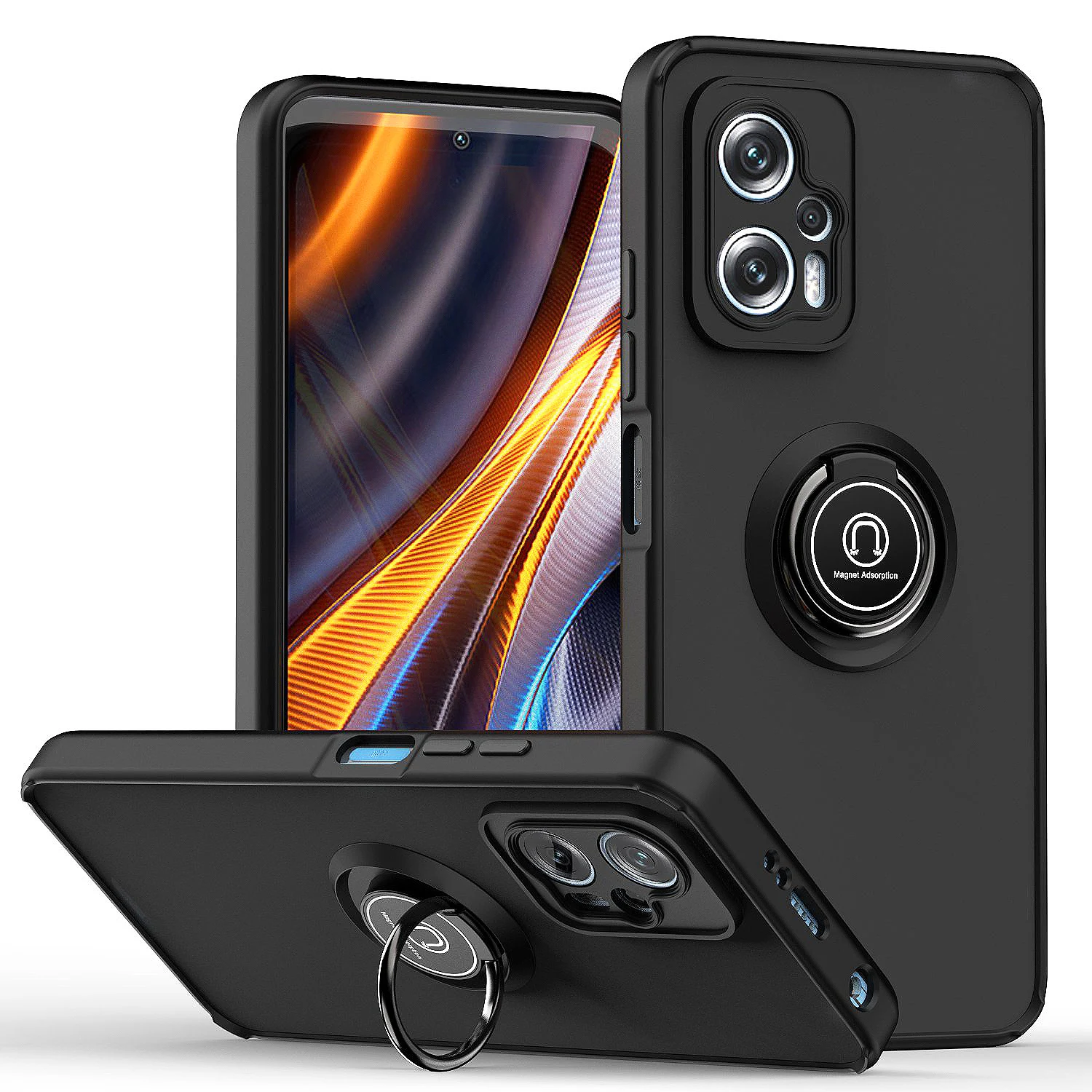 Shockproof Magnetic Ring Back Phone Cover