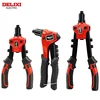 DELIXI ELECTRIC Rivet Gun，Manual Professional Pull Gun High Lever More labor-saving，Tightening andRiveting of Metal SheetandPipe 1