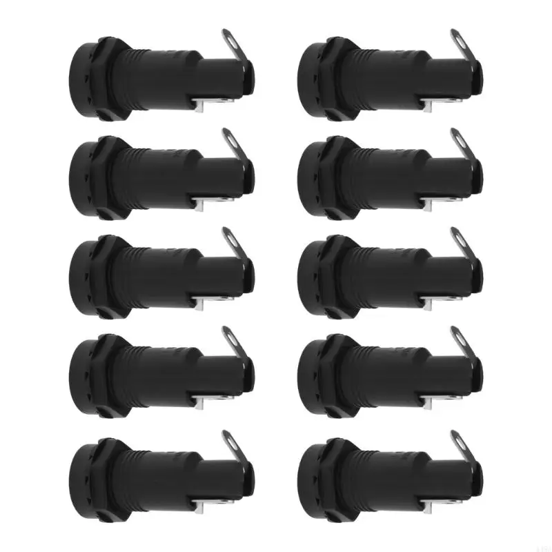 10Pcs 10A 250V 5x20mm Fuses Holder Fuses Boxes Replacement High Temperature Resistance Box Easy to Installation 448A