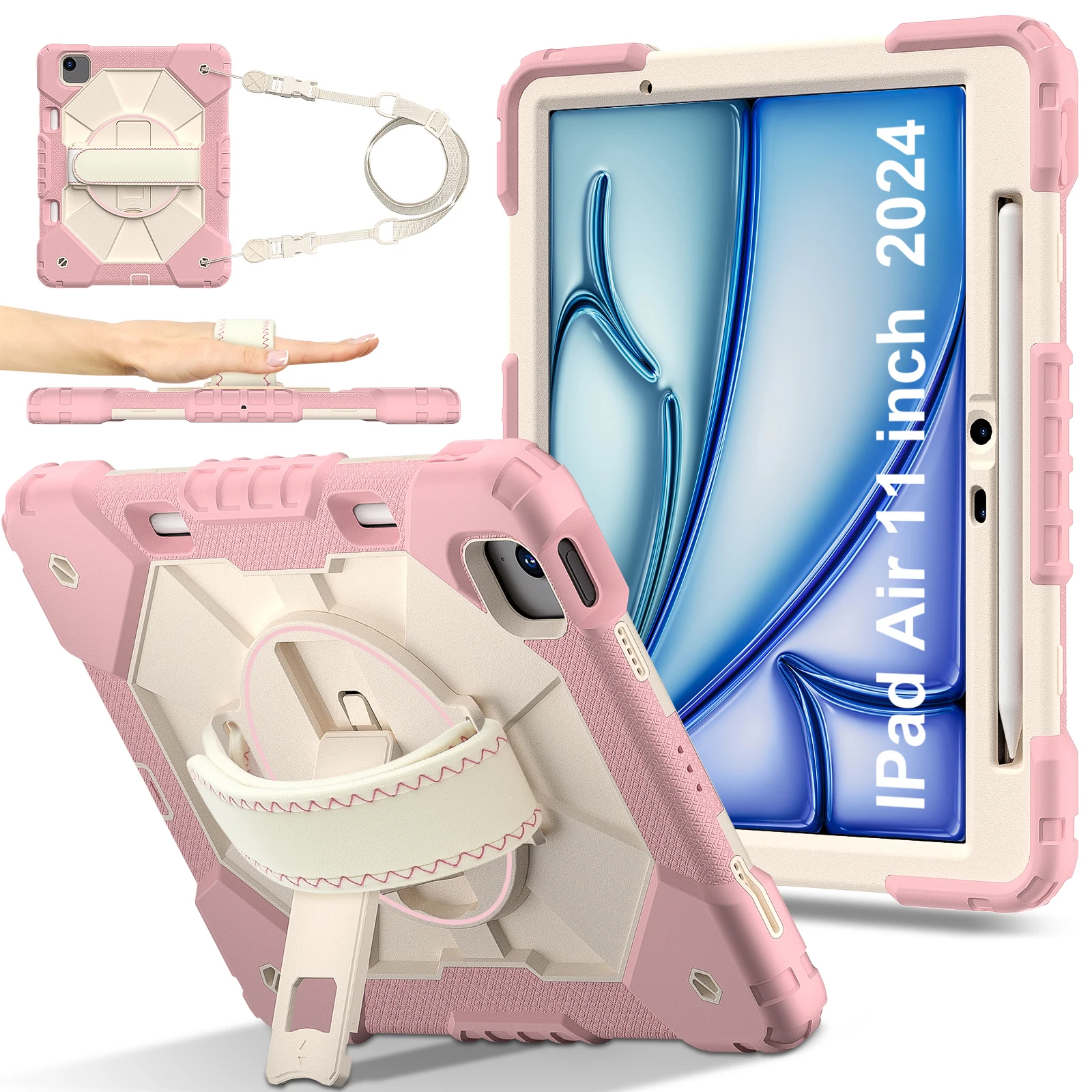 360 Rotatable Hybrid Protective Tablet Case Cover