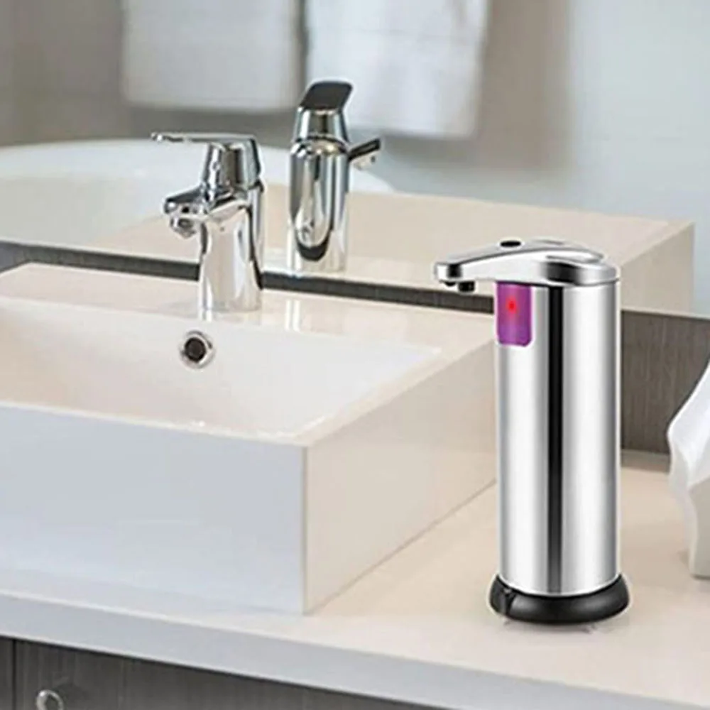 Smart Induction Soap Dispenser Stainless Steel Automatic Intelligent Liquid Soaps Container Large Foam Soaper For Bathroom 3