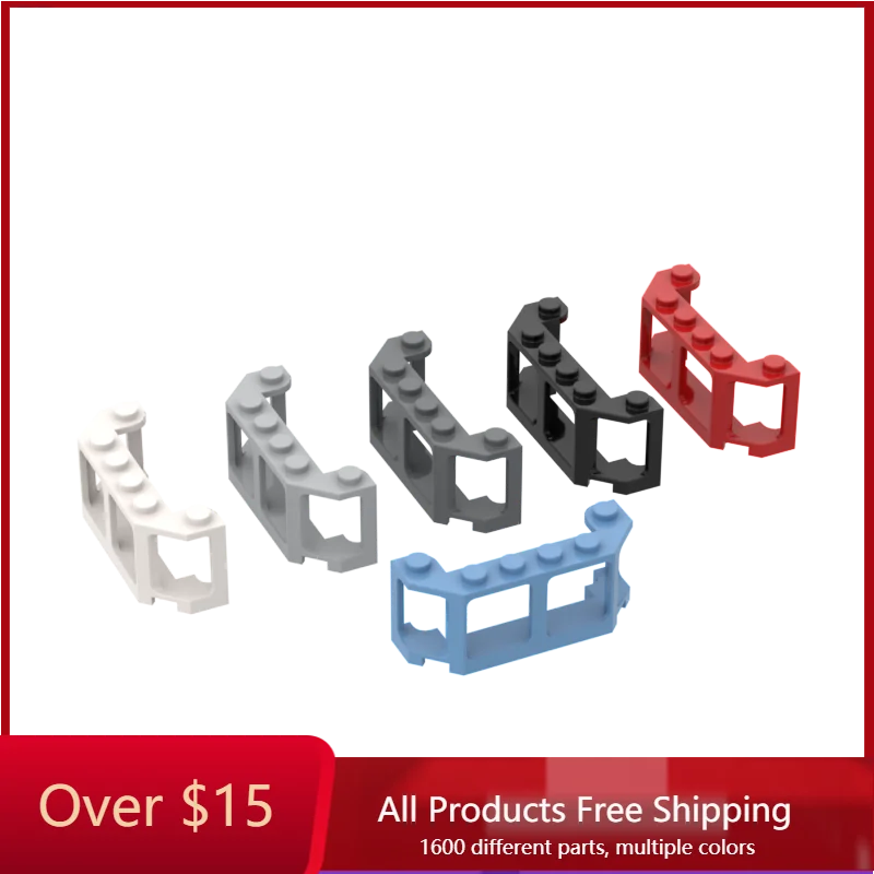 

10Pcs Bricks Part 17454 MOC DIY Train Front 2X6X2 Train Ship Car Glass Window Building Blocks Parts Construction Kids Gift Toys