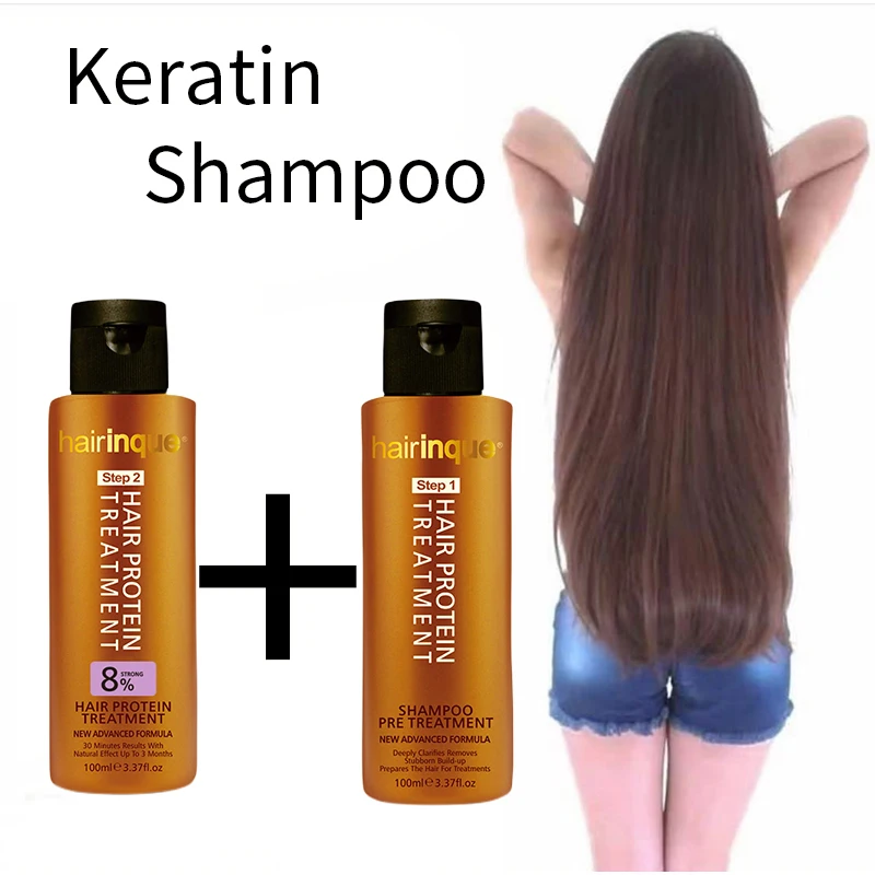 NEW 8 Formalin Keratin with Purifying Shampoo Set Curly Hair