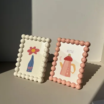 Simpatica cornice portafoto con perline, divertente cornice da tavolo, espositore per foto da 6 pollici, decorazione per la casa, regalo souvenir.