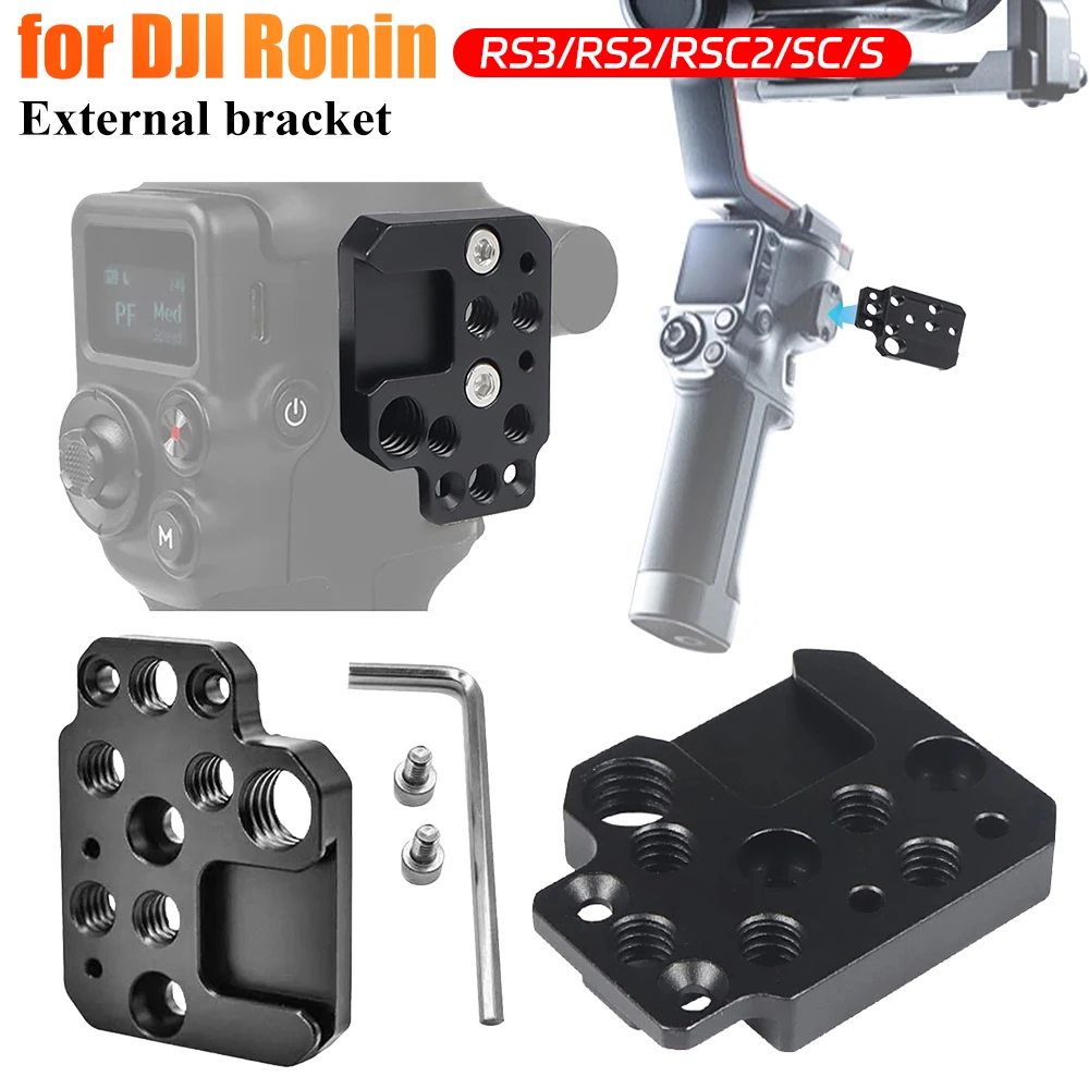 1/4 3/8 나사 구멍이 있는 확장 어댑터 보드, 콜드 슈 마운트 카메라 짐벌 브래킷, DJI Ronin RS3 RS2 RSC2 SC S 짐벌용
