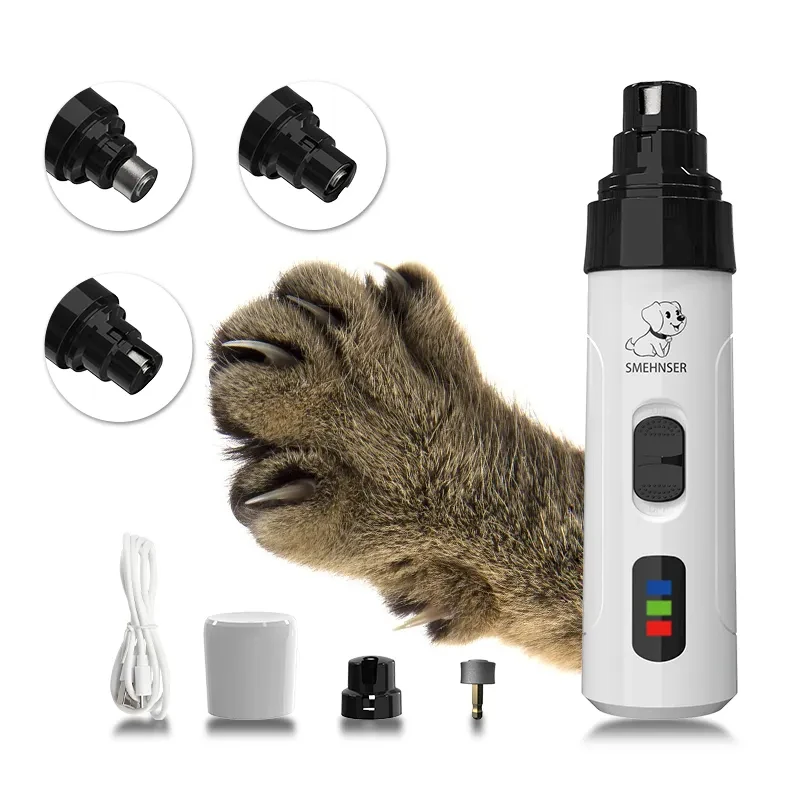 Pet Nail Grinder Quiet Electric Rechargeable Pet Nail Grinder Low Noise Automatic Electric Pet Nail Polisher Cat Dog Grooming Grinder