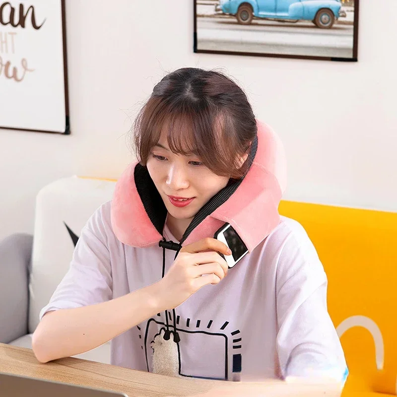 U Shaped Memory Foam Neck Pillows Soft Travel Pillow Massage Neck Pillow Sleeping Airplane Pillow Cervical Healthcare Bedding 3