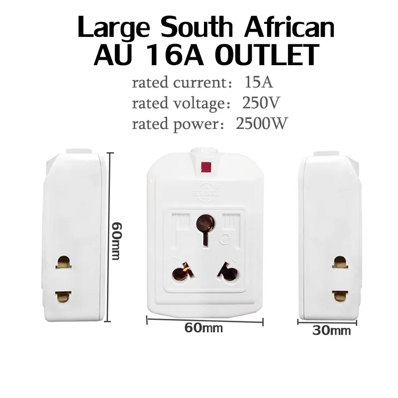 Power Strip Socket EU Plug to Universal Outlet AU CN 10A 16A Socket Adapter Electrical Appliance Plug Extension Adapter