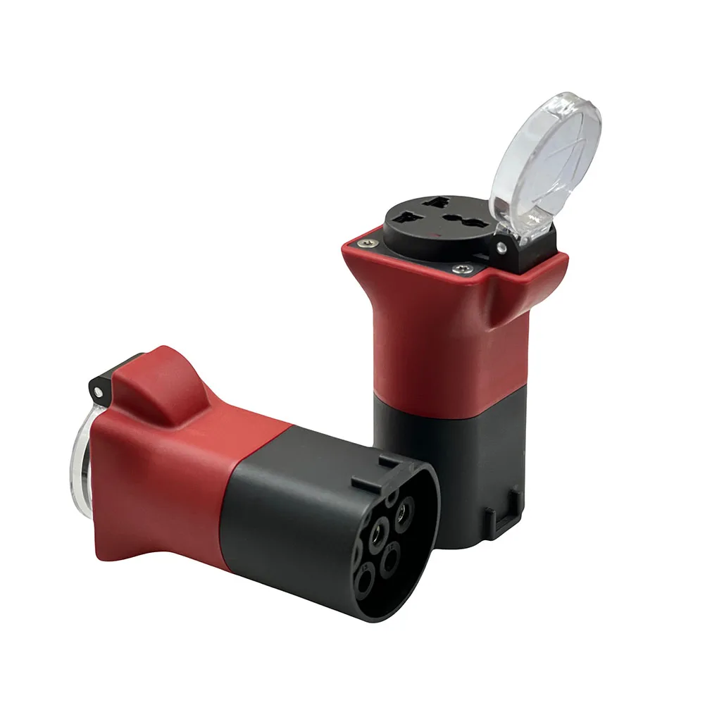

7*11.5cm/2.7*4.5in Adapter Car Portable Adapter Adapter Copper Devices Plastic Plug Socket 16A Adapter V2L New