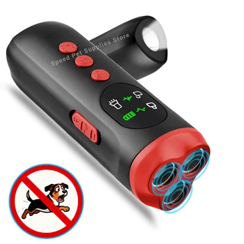 New portable outdoor dog repellent high-power intelligent cat repellent anti barking ultrasonic dog repellent with flashlight