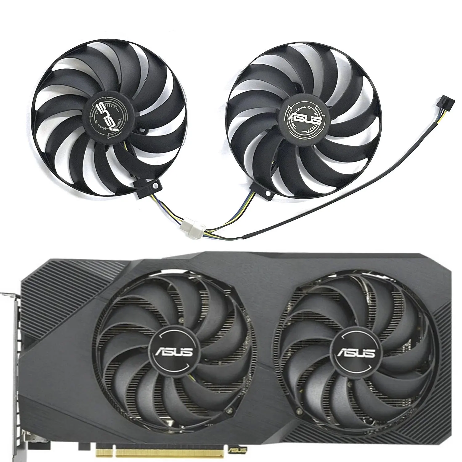 Ventilador Gráfico Asus Radeon rx 5600 5700 xt Dual Evo oc T129215su Fdc10u12s9-c 95 mm 4pin Rx5700xt Substituição Gpu