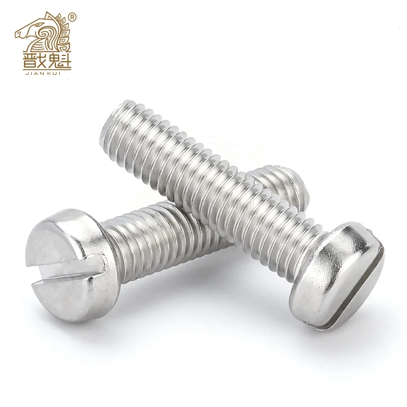 10/50pcs M1.6 M2 M2.5 M3 M4 M5 M6 304 A2-70 stainless steel GB65 Slotted Cap Head Slot Column Round Cheese Head Screw Bolt