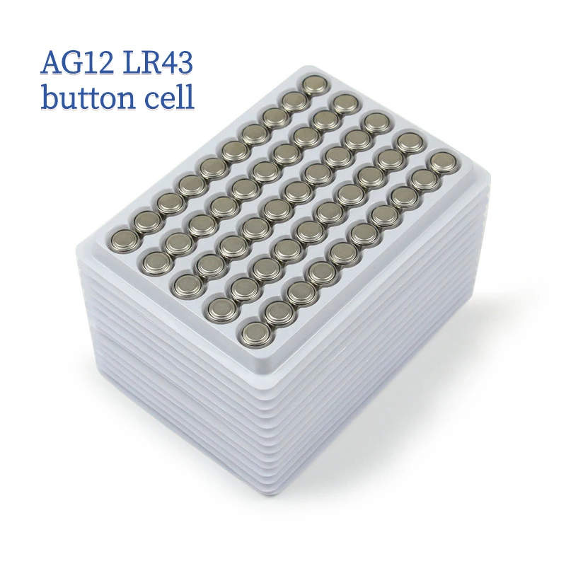 1000pcs AG12 LR43 386 SR43 186 SR1142 LR1142 Button Cell Coin Alkaline