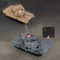 RTR RC Mini Battle Tank Toys Boys Gifts Remote Control Military Tanks with Infrared System 170 Degrees Rotate Turret RC Model 2
