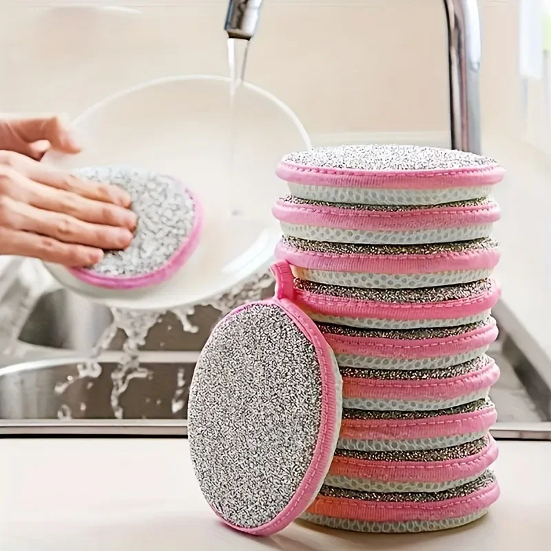 12PCS Kitchen Dishwashing Sponge Wipes and Wipes To Remove oil and dirt Powerful Cleaning and Brushing Pot Tools