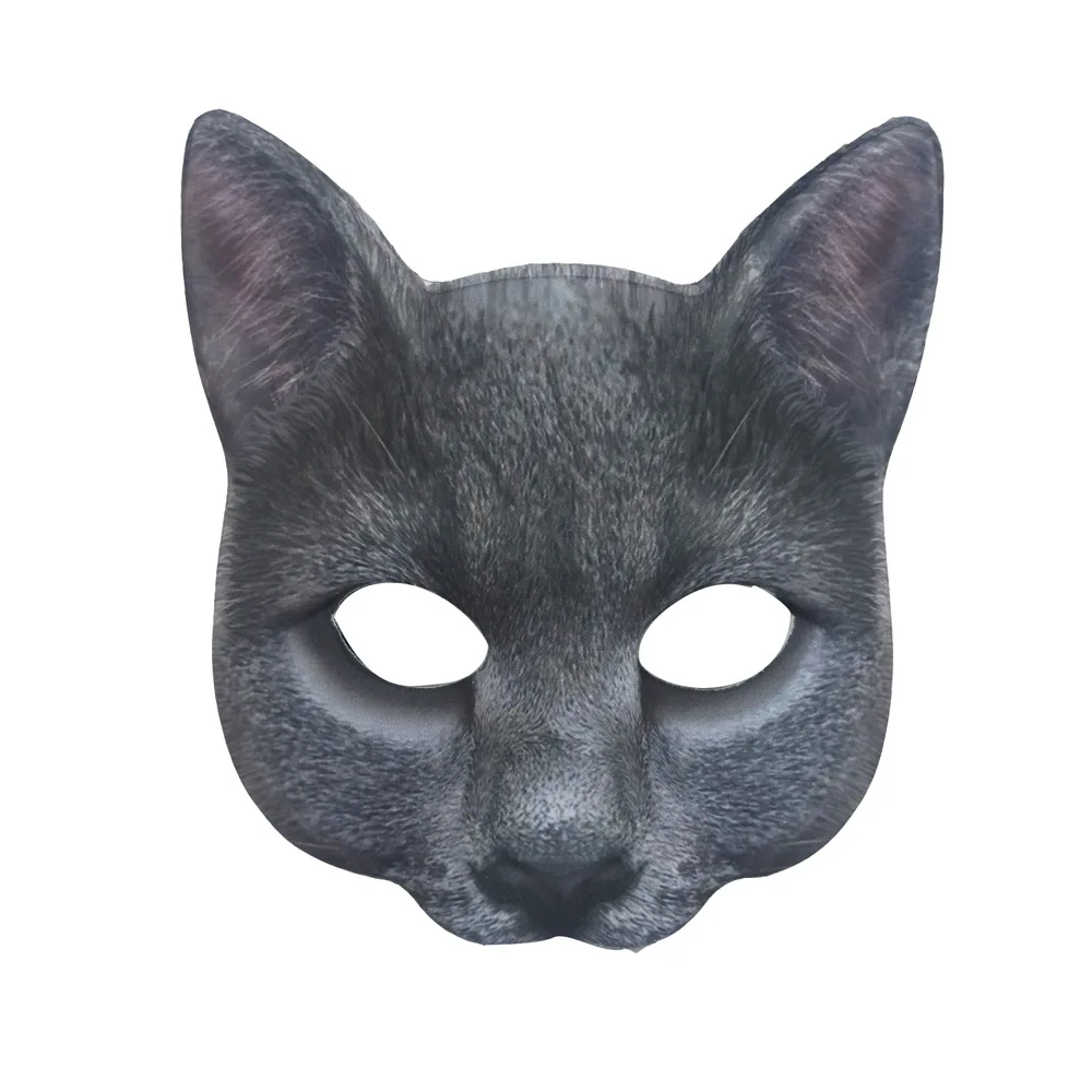 Halloween Mask Party Masks Face Mask 3D Face Masks Unisex Cat Mask for Party