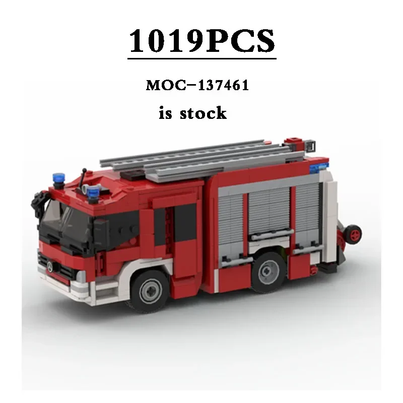 Moc-137461 Ladder Fire Truck Ambulanza Fdny - New York - Tower 21 Hell Kitchen Kids Building Block Toys Fai Da Te Buon Natale