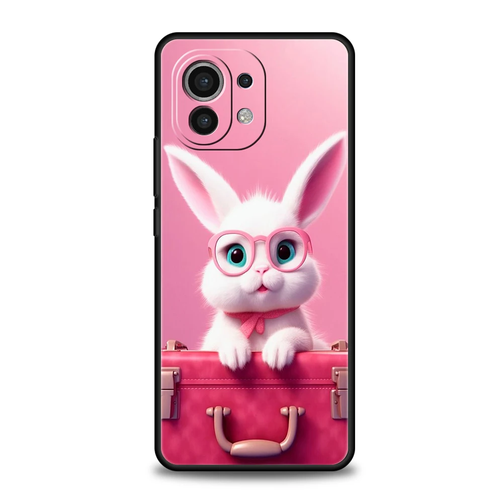 Cute Rabbit with Purple Hat Phone Case - Stylish and Protective Cover